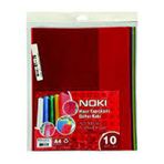 Noki 10'lu Kırmızı Hazır Yapışkanlı Kitap Kabı