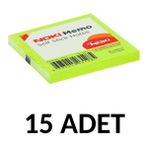 Noki 15 Adet Postit 75MM X75MM Yapışkanlı Kağıt 80 Yaprak Yeşil