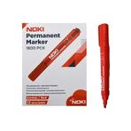 Noki 1800PCK Kırmızı Kesik Uç Markör Kalem