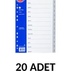 Noki 20 Adet Ocak-Aralık Ayraç Seperator