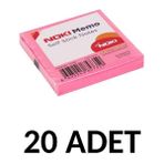 Noki 20 Adet Postit 75MM X75MM Yapışkanlı Kağıt 80 Yaprak Pembe