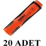 Noki 20 Adet Turuncu Fosforlu Kalem 9000