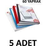 Noki 5 Adet 60 Yaprak Karışık Renk Cepli Sunum Dosyası