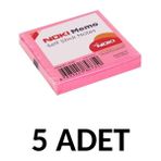Noki 5 Adet Postit 75MM X75MM Yapışkanlı Kağıt 80 Yaprak Pembe