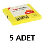 Noki 5 Adet Postit 75MM X75MM Yapışkanlı Kağıt 80 Yaprak Sarı