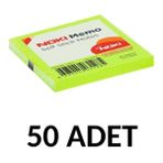 Noki 50 Adet Postit 75MM X75MM Yapışkanlı Kağıt 80 Yaprak Yeşil