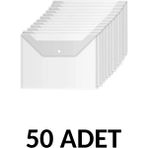 Noki 50 Adet Şeffaf A4 Dosya Zarf Dosya