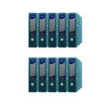 Noki 56411-050 Turkuaz 10'lu Paket Geniş Plastik Klasör