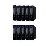 Noki 56411-190 Siyah 10'lu Paket Geniş Plastik Klasör