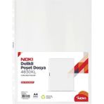 Noki A4 Poşet Dosya 100 Parça Şeffaf Renkli Belgeler İçin Dayanıklı XL 4830XL