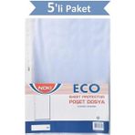 Noki Eco A4 Poşet Dosya 100' Lü 5 Paket Şeffaf Yapı İle Belgelerinizi Korur - Şeffaf / Poşet