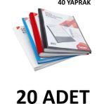 Noki Karışık Renk 20 Adet 40 Yaprak Cepli Sunum Dosyası