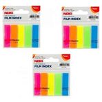 Noki Memo 5 Renk 12x45 mm 25 Yaprak Çizgisiz 3'lü Film Bloknot