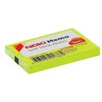 Noki Memo 51x75 mm Yeşil Çizgisiz Yapışkanlı Not Kağıdı