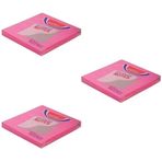 Noki Memo 75x75 mm 100 Yaprak Koyu Pembe 3'lü Çizgisiz Bloknot