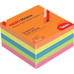 Noki Memo 75x75 mm 2'li Envai-Ebruli Neon Yapışkanlı Küp Bloknot