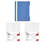 Noki Poşet 4830XL 100'lü 2 Adet Dosya+Noki Mavi 50'li Eco Telli Dosya
