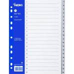 Noki Seperatör 1-20 Rakamlı Plastik A4 Plastik Ayraç Seperatör