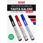 Noki Tahta Kalemi - Yazı Tahtası Kalemi Siyah Mavi Kırmızı 3'lü Paket-T1145