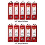 Noki Telgraf Plastik A5 Kırmızı 10 Adet Klasör