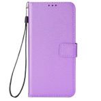 Nokia 105 4G 2023 ile Uyumlu Kılıf, Kart Yuvalı Cüzdan Tasarımı, Kabartma yüzeyi. Standable Flip Case kapak-Mor