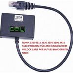 NOKIA 3310 3315 3330 3350 3390 3410 5510 PROGRAM YÜKLEME KABLOSU RJ45 UNLOCK CABLE FOR JAF UFS HWK GRIFFIN NELIX