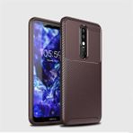 Nokia 5.1 Plus Kılıf Karbon Görünümlü Silikon Zipax-Zr-Negro