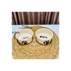 Nokta 2’li seramik kedi mama kabı 11cm (300ml)