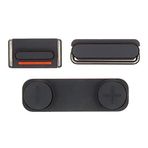 Nokta Teknik iPhone 5 5S SE Siyah On Off Mute Ses Tuş Butonları Set