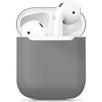 noktaks - Apple Airpods 1. Nesil - Kılıf Darbelere Karşı Dayanıklı Koruyucu Silikon Kılıf Airbag 13 - Gri - T13648