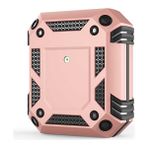noktaks - Apple Airpods 1. Nesil - Kılıf Darbelere Karşı Dayanıklı Koruyucu Silikon Kılıf Airbag 15 - Rose Gold - T15698