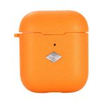 noktaks - Apple Airpods 1. Nesil - Kılıf Darbelere Karşı Dayanıklı Koruyucu Silikon Kılıf Airbag 19 - Turuncu - T16697