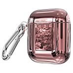 noktaks - Apple Airpods 1. Nesil - Kılıf Darbelere Karşı Dayanıklı Silikon Kılıf Airbag 08 - Rose Gold - T11267