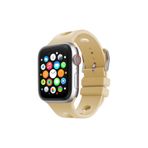 noktaks iWatch 38mm Uyumlu Kordon Delikli Tasarım Silikon Kordon KRD-147 T39853 - Gold