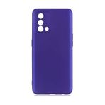 Noktaks - Oppo Uyumlu Oppo A74 4g - Kılıf Mat Renkli Esnek Premier Silikon Kapak - Saks Mavi