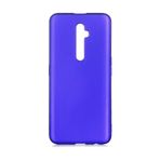 Noktaks - Oppo Uyumlu Oppo Reno 2z - Kılıf Mat Renkli Esnek Premier Silikon Kapak - Saks Mavi