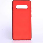 noktaks - Samsung Galaxy S10 Plus - Kılıf Mat Soft Premier Silikon Kapak - Kırmızı - T7563