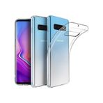 Noktaks - Samsung Galaxy S10 Plus Uyumlu - Kılıf Şeffaf Soft Slim Fitt Süper Silikon Kapak - Şeffaf
