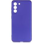 noktaks - Samsung Galaxy S21 FE - Kılıf Mat Soft Premier Silikon Kapak - Saks Mavi - T17470