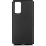 Noktaks - Samsung Galaxy Uyumlu S20 Fe - Kılıf Mat Renkli Esnek Premier Silikon Kapak - Siyah