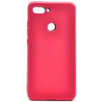 noktaks - Xiaomi Mi 8 Lite - Kılıf Mat Soft Premier Silikon Kapak - Kırmızı - T6624