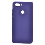 noktaks - Xiaomi Mi 8 Lite - Kılıf Mat Soft Premier Silikon Kapak - Lacivert - T6624