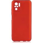 noktaks - Xiaomi Redmi Note 10S - Kılıf Mat Soft Premier Silikon Kapak - Kırmızı - T18082