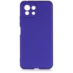 Noktaks - Xiaomi Uyumlu Xiaomi Mi 11 Lite - Kılıf Mat Renkli Esnek Premier Silikon Kapak - Saks Mavi