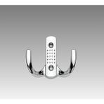 Noktalı Metal Askı Şık Portmanto Askılık Dolap Mobilya Askısı (Vidalar Dahil) - Krom