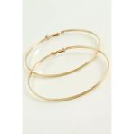Noktalı Metal Halka Küpe 8 cm