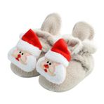 NOLITOY 1 Çift Noel Baba Pamuklu Çizmeler Sıcak Bebek Çorap Ayakkabı Noel Sıcak Patik Bebek Noel Terlik Çorap Noel Bebek Ayakkabısı Sıcak Tutmak Mercan Yapağı Noel Ayakkabıları Yeni Doğan