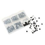 NOLITOY 1 Set Tırnak Sanatı Parlak Rhinestone Süslemeleri Kristal Tırnak Çıtçıtları Salon Manikür Takı