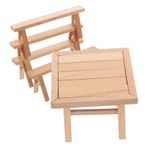 NOLITOY 1 Takım Çocuklar Eğitim 3d Oyuncak Ev Mobilya Yapbozu Oyuncak Ev Çay Sehpası Oyuncak Ev Mutfak Mobilyaları Mini Masa Modeli Minyatür Yemek Masası 1:12 Bloklar 3 Boyutlu Ahşap 8cm