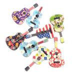 NOLITOY 2 Paket 100 Ahşap Gitar Düğmeleri Zanaat Hayvanları Için Düğmeler Gitar Tarzı Dikiş Düğmeleri Gitar Desen Düğmeleri Gitar Süsleme Düğmesi Büyük Düğme Avrupa Ve Amerika Bambu